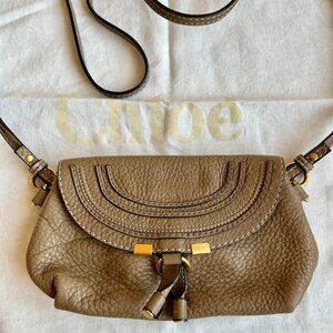 Chloe Marcie Pochette Crossbody Bag in Tan/Beige